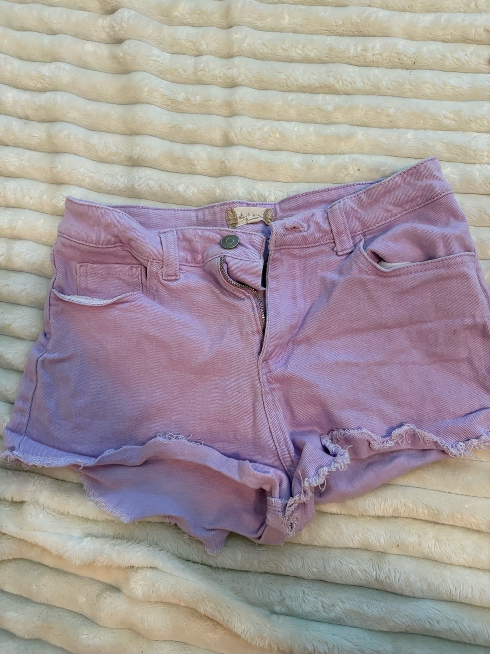 Altar'd State Lavender Denim Cutoff Shorts